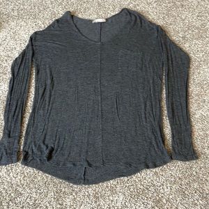 Forever 21 Women’s charcoal long sleeve top, size M, lightweight